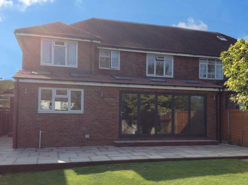 Single storey extension with bifold doors