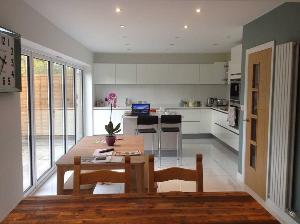 Modern kitchen with bifold doors